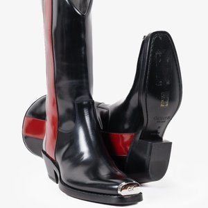 Calvin Klein 205W39NYC Black Steel Toe Western Boots